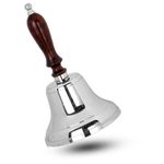 ARSUK Hand Bell for Last Orders, School, Dinner, Elderly People, Room Service, Child Calling, Reception, Wooden Handle (5.5" Hand Bell)