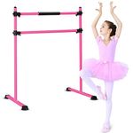 Ballet Barre Portable Double, Freestanding Ballet Barre Adjustable Height 6" - 46", Heavy Duty Dancing Stretching Ballet for Home or Studio Dancing, Fitness Ballet Bar for Kids and Adults