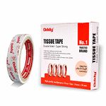 Oddy Double Side Tissue Tape 50 Meters for Craft, Paper Products, Envelops, Posters 24mm Width, Pack of 1 Roll