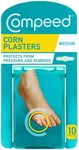 Compeed Corn Medium Size Plasters, 10 Hydrocolloid Plasters, Foot Care, Fast Natural Corn Removal, Dimensions: 1.7cm x 6.0cm