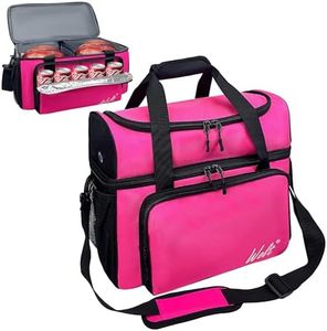 WOLT Bowling Ball Bag 2 Ball, Bowling Bag with Padded Holder- Fits Shoes Up to Mens Size 16 and Accessories