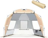 Golabs BT1 Pop up Beach Tent for 3 Person, 1-Min Setup by Pre-Attached Pole