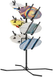 Verinch Freestanding Surfboard Rack, Heavy Duty Steel Vertical Surfboard Storage Rack with Protective Foam, Space Saving Floor Stand for SUP Paddle Board Holder & Garage Indoor