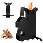 Rocket Stove Rocket Stove for Cooking Portable Wood Burning Stove Wood Fire Camping Stove for Cooking backyard cooking Camping grill outdoor events BBQ Comes with storage bag