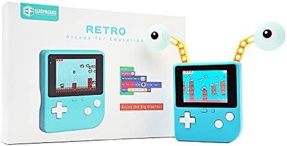 ELECFREAKS Retro Coding Arcade for Microsoft Makecode DIY Programmable Handheld Game Console Suitable for STEM Education, Kid Game Programming Learning Machine Supports Block Programming and Python