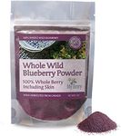 Wild Blueberry Powder -100% Whole Berry, 3oz, Not an Extract, Bilberry, Concentrate Or Juice Powder, Small, Woman-Owned Company