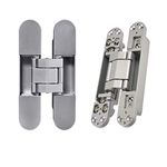 TamBee 7inch Hidden Door Hinges Invisible Hinges Concealed Hinges Zinc Alloy 180 Degree Swing Hinge 3 Way Adjustable Butt Hinge 7 x 2.8 x 1 inch (2 Hinges)