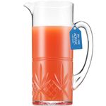 Godinger Pitcher, Acrylic Water Pitcher with Handle, Water Jug, Shatterproof and BPA Free - Dublin Collection, 1.7L