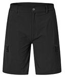 Rdruko Men's Quick Dry Cargo Shorts Hiking Work Golf Shorts 6 Pockets(Black, CA 32)