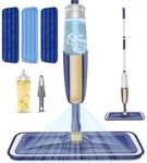 Microfiber Spray Mops for Hardwood Floor Cleaning - MEXERRIS Wet Jet Mops Dry Dust Mop with 3X Washable Pads fit for Swiffer Powermop Floor Mop Flat Mops for Wood Laminate Tile Vinyl Floor Cleaning