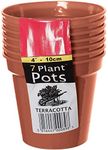 FINE GARDEN Nursery Terracotta Strong and Durable Plastic Plant Pots - Ideal for Cultivation, Cuttings or prickings - Available Various Sizes and Quantities - 10cm garden pot terracotta (Set of 7)