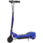 HOMCOM Kids Folding Electric Bike, Children E Scooter, Ride on Toy, 120W Adjustable Height PU Wheels, Suitable for 7 to 14 yrs - Blue