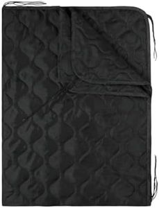 HighSpeedDaddy: Large Woobie Black Blanket & Poncho Liner for Camping & All Weather Use - Water Resistant + Ripstop - Lightweight, Thermal, Insulated - Tactical, Emergency, Outdoor - 82x60