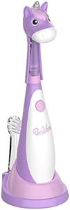 Brusheez Little Toddlers’ Sonic Toothbrush - Safe & Gentle Toothbrush for Ages 1-3 with Built-in, Light-Up 2-Minute Timer, Extra Brush Head, & Storage Base for First-Time Brushers (Lucky The Unicorn)