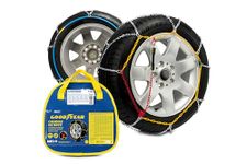 Goodyear Set of 2 x 9 mm Metallic Car Snow Chains Size 80 with Automatic Tensioner