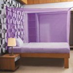 Iblay || Purple Rectangular HDPE Mesh Mosquito Net for Single Bed/Double Bed, 8x8 Insect Protection Repellent, Perfect for Indoors and Outdoors