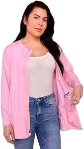 Inspired Comforts Mastectomy Recovery Shirt with Drain Pockets & Drainage Tube Fasteners, Pink M