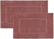 Bathroom Rugs Sets 2 Piece, Extra Soft Absorbent Premium Bath Mats For Bathroom Sets, Non Slip Shower Mats For Bathroom, Bathroom Mat Set, Bath Mats For Bathroom Floor- 20" x 32"/17" x 24", Dusty Rose