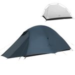 Naturehike Cloud Up 1 Person Ultralight Backpacking Double Layer Portable Tent with Silicon Coating Waterproof PU4000 Lightweight Camping Hiking Dome Tent with Storage Bag for 1 Man for Outside Hiking