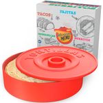 Chauffe-Tortilla et Garde Parfait Pour Garder Les Tortillas, Crêpes et Tacos au Chaud. Tortillero - Fajitas - Burritos - Appareil Tacos Mexicains - 22 cm