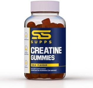 Creatine Cola Flavoured Gummies Increase Muscle Growth | Boost Performance & Recovery | Improve Strength Training Fitness | Workout Supplement Gummy | For Men & Woman | 6g Creatine Monohydrate Per Serve | Low Sugar & Calories | 60 Gummies | 30 Serves Per Bottle | 1 Month Supply | SS SUPPS