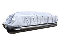 Transhield Pontoon Boat Cover, 26' Pontoon Storage Boat Cover, Heavy Duty, Waterproof & Reusable, Perimeter Rope & Straps Included (26 ft)