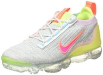 Nike Women's Air Vapormax 2021 Fk Grey Running Shoes 7.5 US (DH4088-002), Photon Dust/Hyper Pink-Bright Mango-Volt