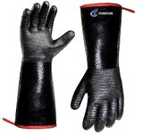 TANSYAN BBQ Gloves, 932℉Heat Resistant for Barbecue/Baking/Cooking/Pit with Waterproof,Oil Resistant so Easy to Clean(14 Inch)