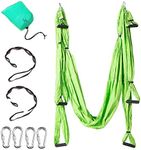 Aerial Yoga Swing Aerial Yoga Silk Aerial Yoga Hammock Ultra Strong Antigravity Decompression Hammock Inversion Trapeze Sling Exercises Equipment - Two Extender Hanging Straps with a Carrying Bag