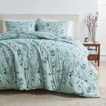 Great Bay Home Full/Queen Size Holiday Comforter Set - Down Alternative 3 Piece Comforter Sets - All Season Bedding, Winter, Lodge Inspired Bedroom Decor (Full/Queen, Snowy Botanical)