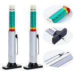 WSERE 2 Pieces Car Tire Depth Gauge Tester Tyre Tread Metric Gage Motors Measures Tool, Fast Accurate Measurement and Ensure Safety