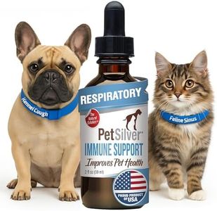 PetSilver Immune Support - Promotes Respiratory Health in Cats & Dogs, Sinus & Kennel Cough Treatment, Natural Antibiotic, Allergy Relief, Chelated Silver Formula, Easy-to-Use Dropper, USA - 2 fl oz