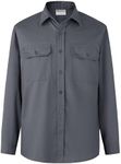 Ubon FR Shirts for Men Welding Shirt Long Sleeve Frc Work Shirt Flame Resistant Welder Shirts 9 Oz, Gray, X-Large