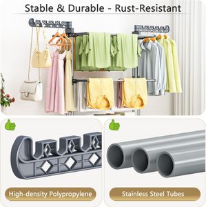 PurKeep 4-Tier Clothes Drying Rack – Foldable Laundry Organizer
