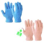 Migliore Wear 2 Pairs Microfiber Dusting Gloves, Household Cleaning Gloves Plant, No Scratching Dust Gloves, Duster Cleaner Tool for Blind, Leaf, Lamp Polishing