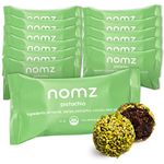 nomz Pistachio Energy Bites, Delicious & Healthy, Vegan-Friendly, Paleo, Great Source of Nutrients, Non-GMO, Gluten-Free, 12-Pack