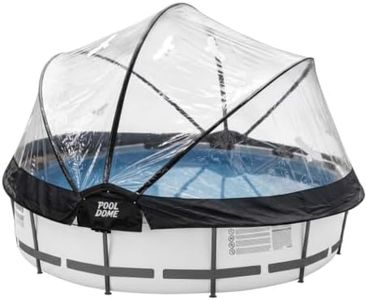 Pool Dome 12 FT Round Pool Cover for Above-Ground Backyard Pools, Transparent PVC Pool Enclosure for Solar Protection an