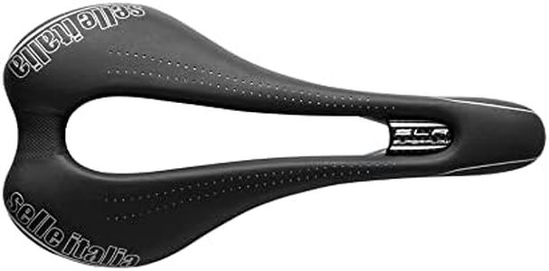 Selle Italia SLR SuperFlow Road Bike Saddle - Comfortable MTB and Road Bike Seat for Men and Women - 275 x 131mm, 185g, Black