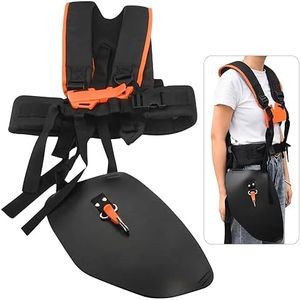 String Trimmer Full Harness 4119 710 9001 for Stihl Trimmer Shoulder Harness Brushcutter Trimmer Harness Padded Shoulders Weed Eater Shoulder Strap Harness Weed Eater Harness Double Shoulder Strap