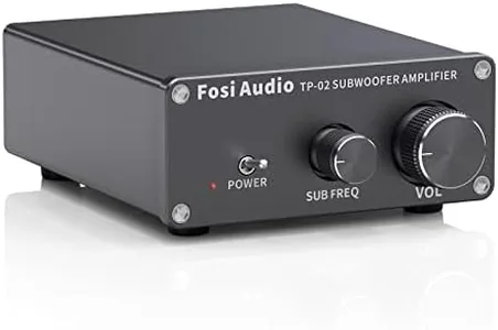 Fosi Audio TP-02 Subwoofer Amplifier Home Audio, Mini Bass Amp Mono Subwoofer Amp, with TDA7498E Chip 220W Volume and Frequency Control, for Powered Passive Subwoofers Bass Shakers