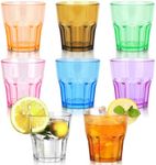 8 Pcs Plastic Drinking Glasses, Acr