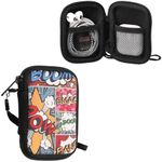 kwmobile Neoprene Case Compatible with in-Ear Headphones - Case with Zip - Comic Book Symbols
