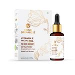 Khadi Organique Vitamin E Facial Oil for Skin Glowing | Brightening Skin | Fight Dullness | Anti- Stretch Marks & Scars - 30ml