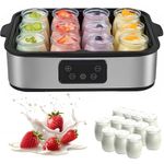 Automatic Yogurt Maker 2100ml with 8 Jars, LED Display & Timer, 48-Hour Operation for Healthy Homemade Yogurt, Ideal Kitchen Gift for Fitness Lovers