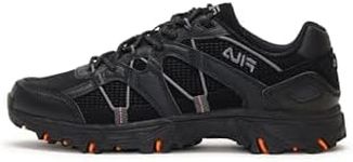 FILA Men's Grand Tier SHOES, Black/Dark Shadow/Vibrant Orange, US 9