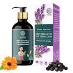 Buddha Natural Greys Shampoo For Teenagers - Ayurveda Certified Natural Shampoo for Natural Black Color & Shine for Hair - 200 ml