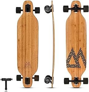 Magneto Longboards Bamboo Longboards | 38.5” x 9” | for Cruising, Carving, Free-Style, Downhill and Dancing (Bamboo Carving Longboard Skateboard)