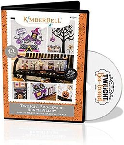 Kimberbell Embroidery Halloween Pillow - "Twilight Boo-levard" Bench Pillow CD Template for Halloween Decorations, Machine Embroidery Fall Decor, Arts & Crafts Embroidery Patterns