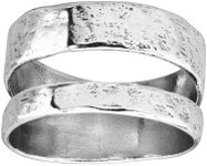 Silpada 'Double Spaced' Two Bar Ring in Sterling Silver, Size 8, Size 8