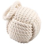 Heavy Cream Nautical Knot Door Stop Beige